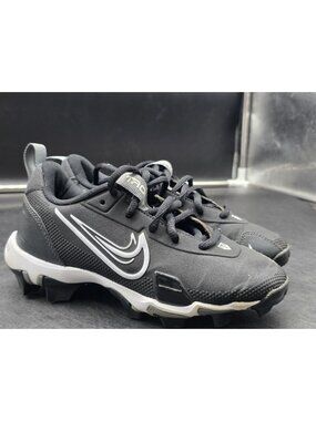 Nike Fastflex Baseball Cleats Shoes Boys 1Y Black White Molded Studs FB9731-001